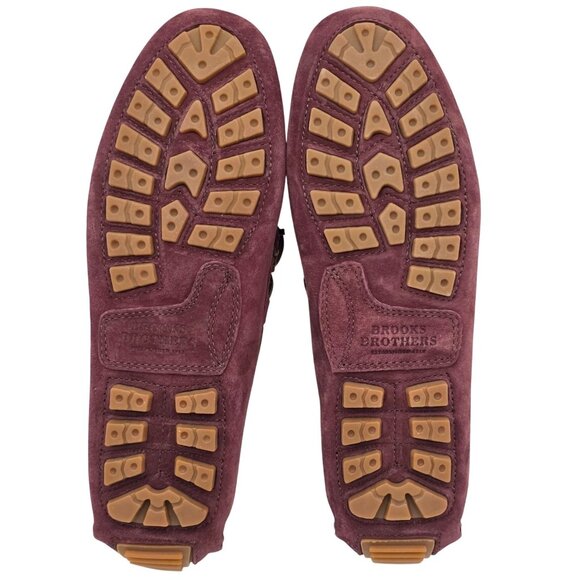 NEW Brooks Brothers Burgundy Suede Driving Loafers Mens size 9D Moccasin Drivers main image 10